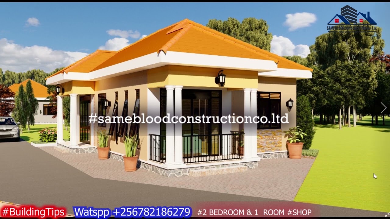 Two bedrooms House with a shop Room  Materials cost #samebloodmedia