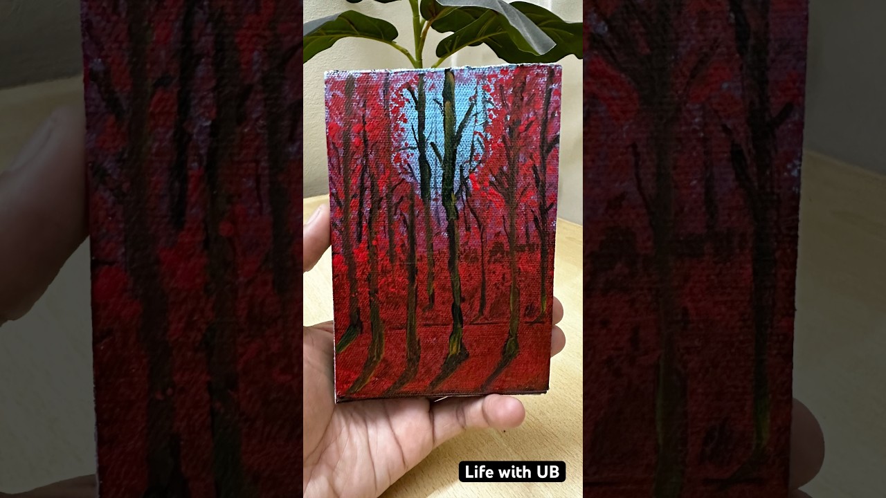 The Red Forest Phenomenon  #Fyp #redforest #art #canvas #satisfyingvideo