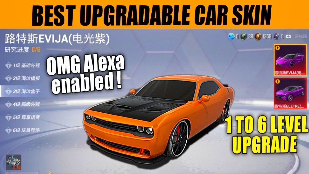 OMG! Alexa wali Upgradable car skin | upgradable car skin pubg mobile/bgmi