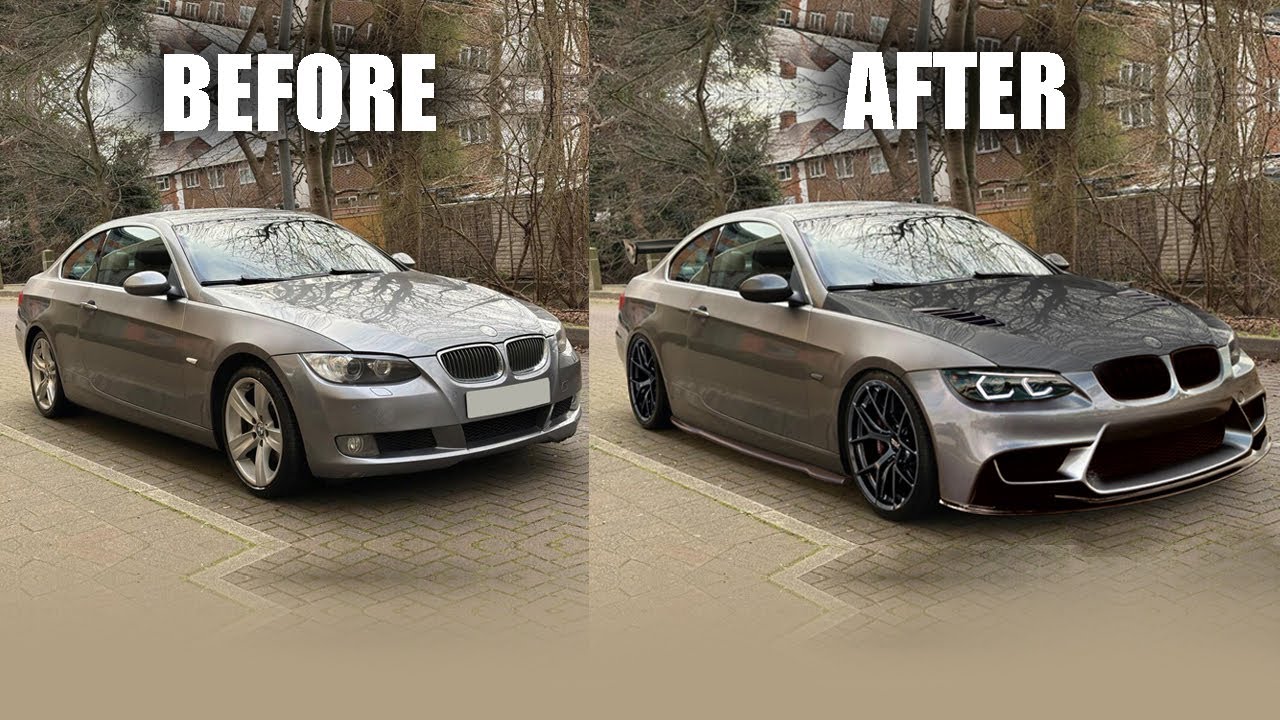 Modifying a BMW E92 in 4 minutes on Photoshop