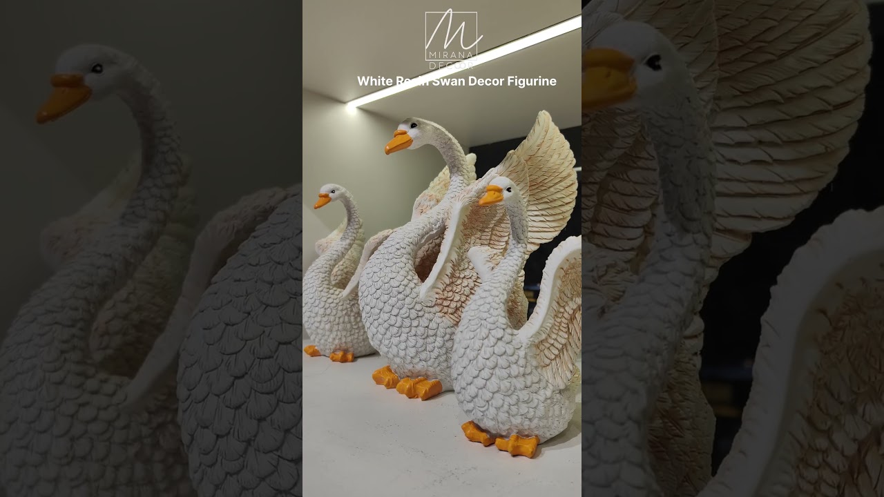 Elegant White Swan Figurine 🦢 | MiranaDecoor | Perfect Home Decor Accent!