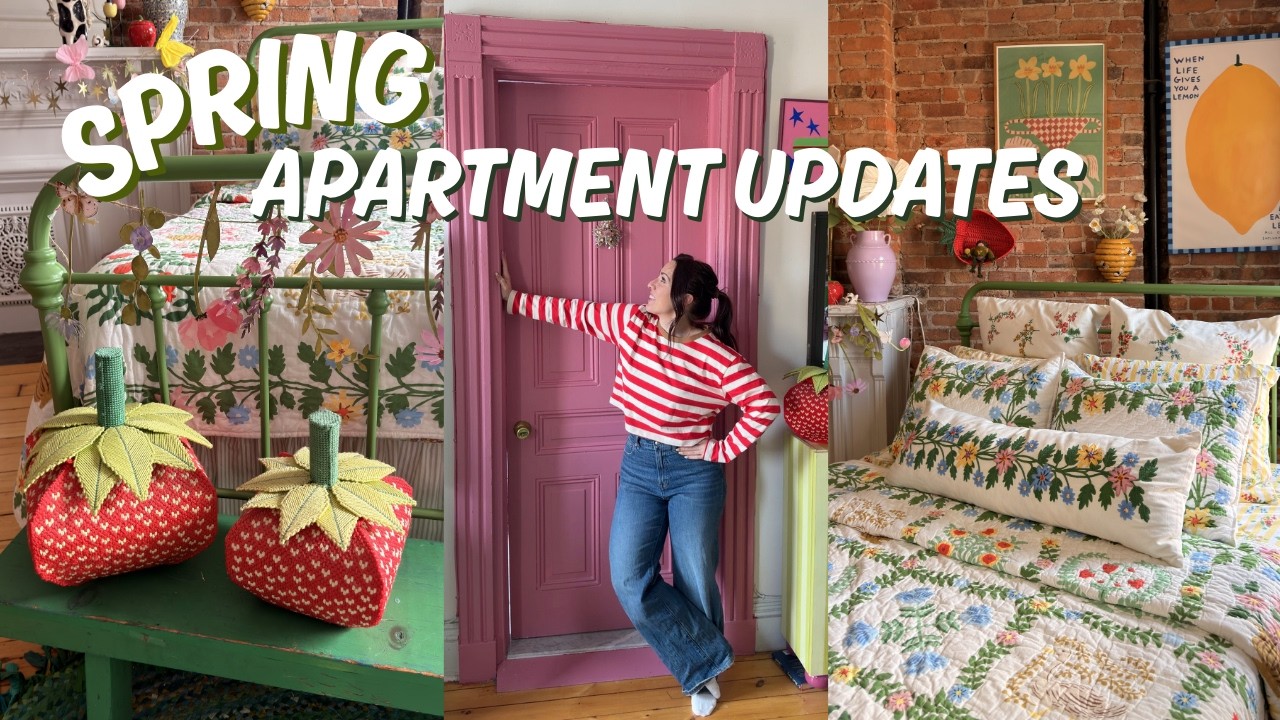 Decorating my NYC apartment for SPRING!! 🌷☀️🦢 Painting my bathroom!! Just having fun!!