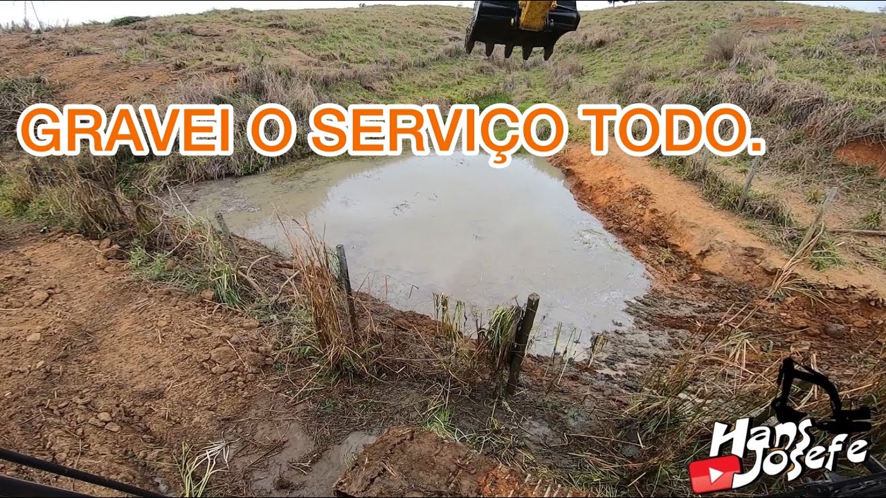 LIMPEZA DE UMA PEQUENA REPRESA ESCAVADEIRA KOMATSU