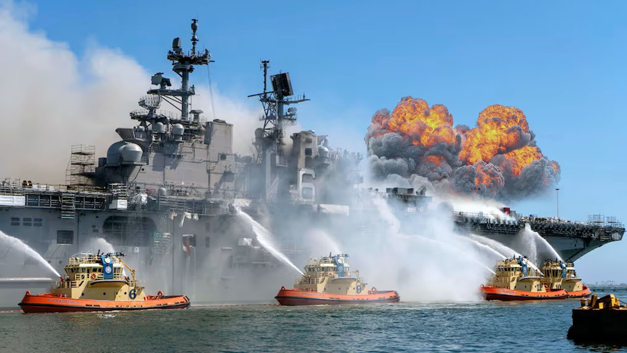 This What Happen When Massive Fire Spread Inside US Aircraft Carrier
