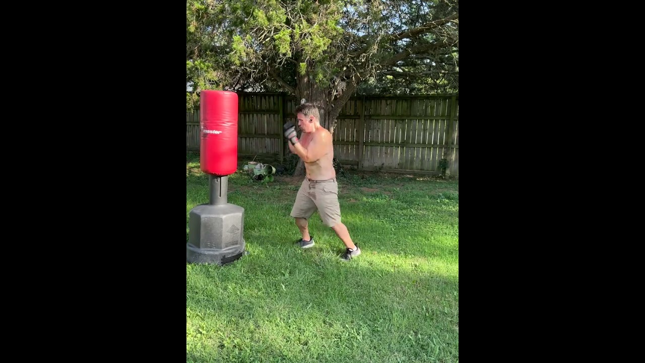 Man who lost 285 lbs punches bag 33 times in 13 seconds. #weightlossjourney