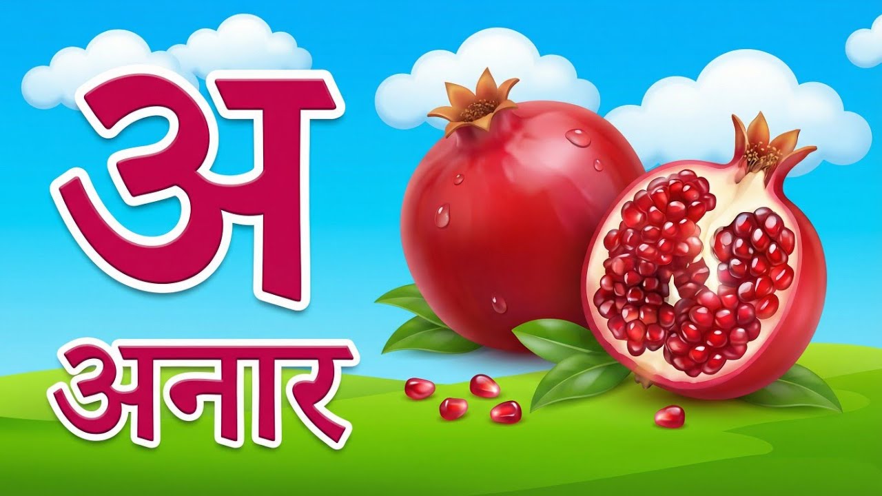 अ से अनार आ से आम, हिंदी वर्णमाला, अआइईउऊ, क से कबूतर,a se anar,aa se aam, हिंदीस्वरब्यंजन #kidssong