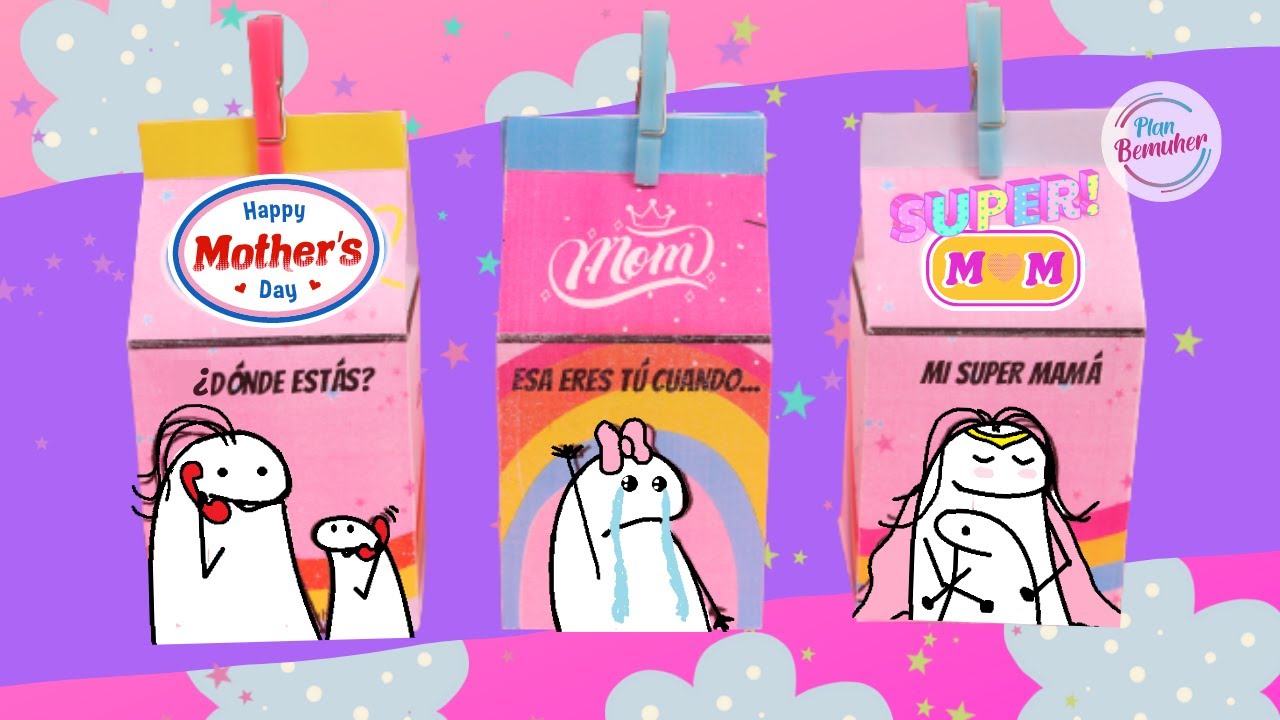 𝐂𝐀𝐉𝐀 𝐌𝐈𝐋𝐊 𝐃𝐄 𝐅𝐋𝐎𝐑𝐊 para el 𝐃𝐈𝐀 𝐃𝐄 𝐋𝐀 𝐌𝐀𝐃𝐑𝐄 💟 Regalo original en 5 MINUTOS 💟