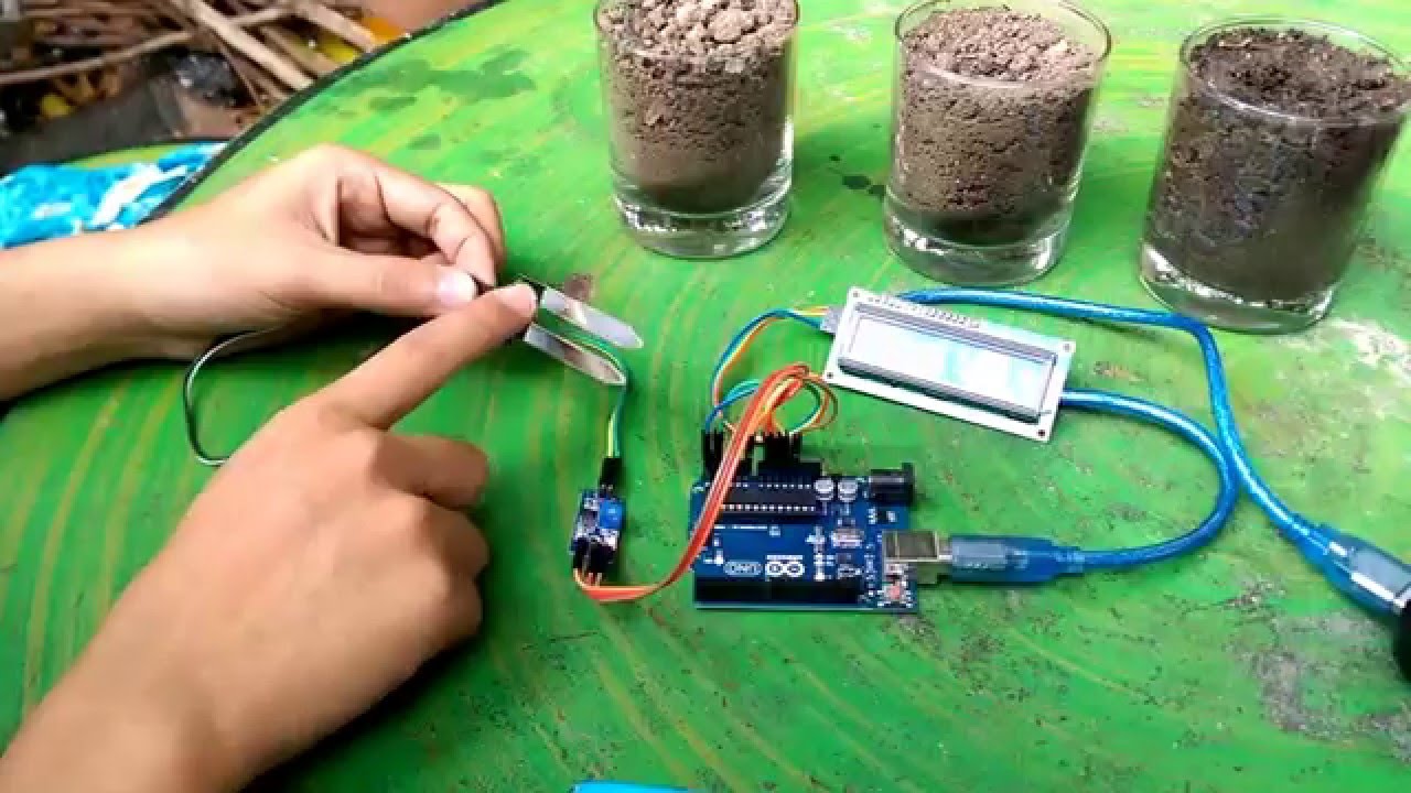 Soil Moisture Sensor Arduino Uno R3 with LCD display