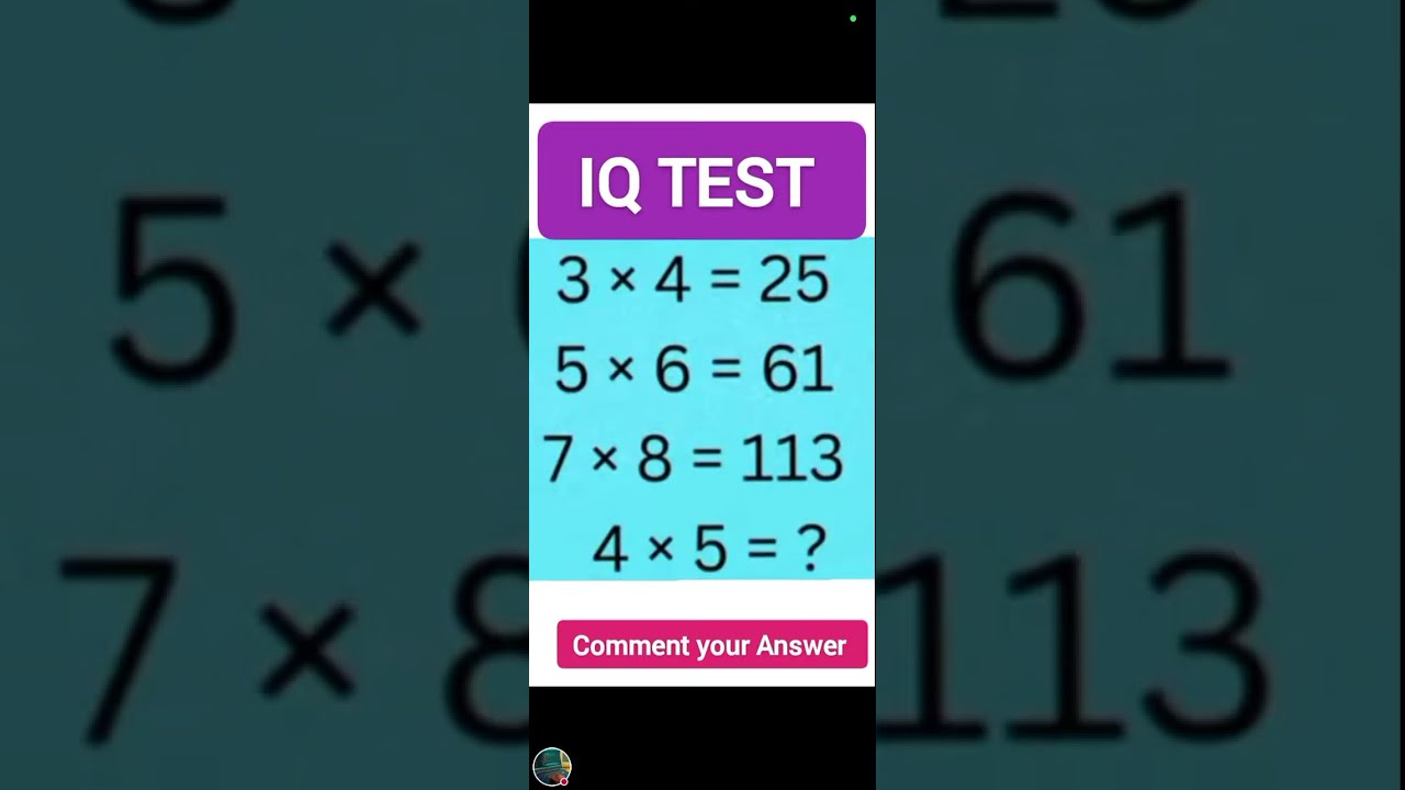MATH IQ TEST  🔥🧠