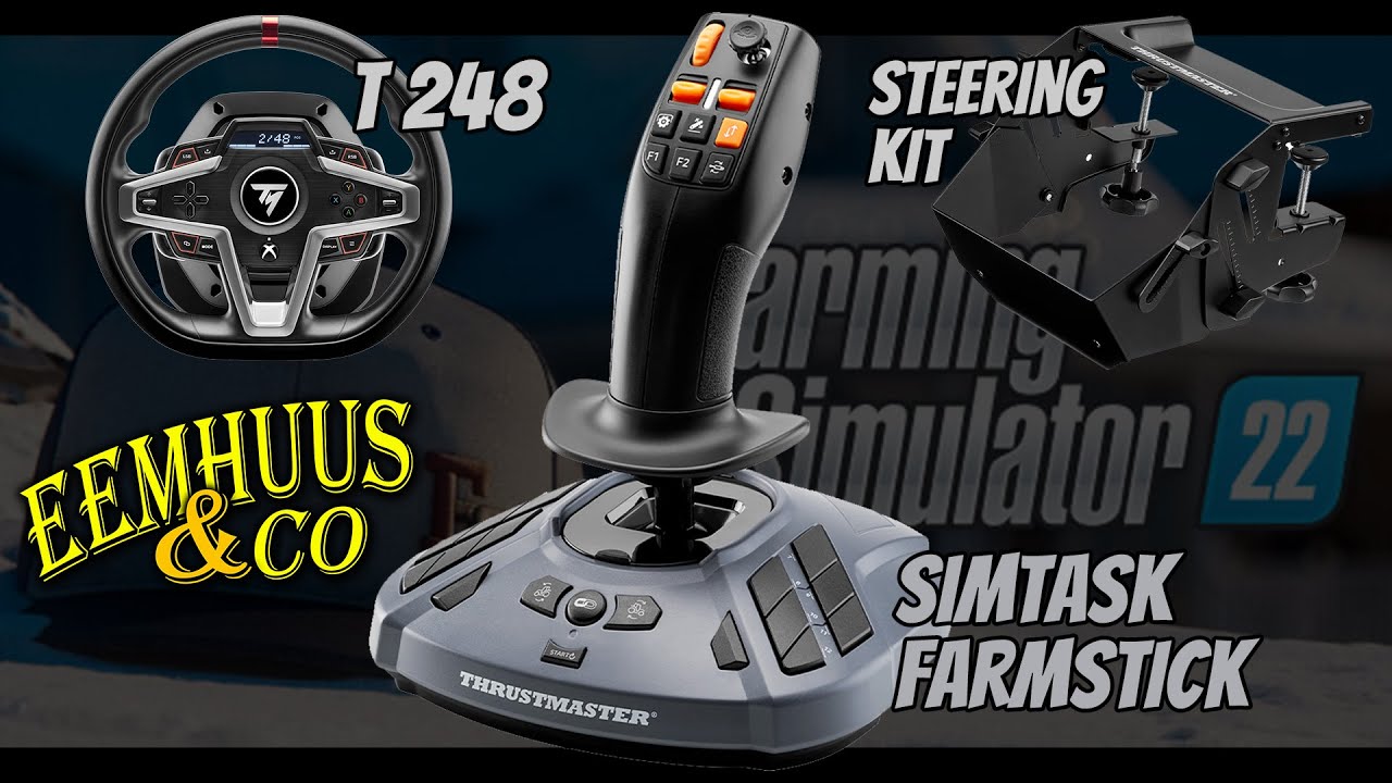 Thrustmaster SimTask farmstick | Steering kit | T248 | Farming Simulator 22 | Eemhuus vlog!