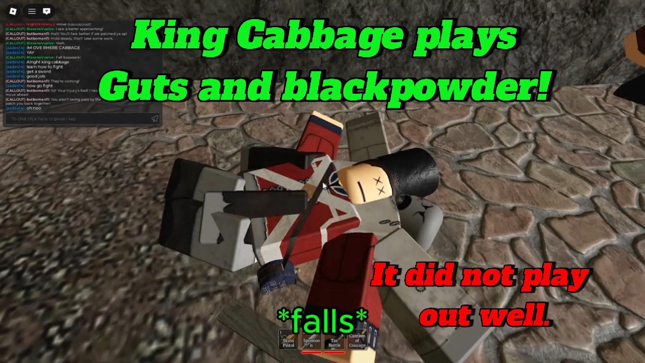 King Cabbage Plays Guts and Black Powder #roblox #gutsandblackpowder