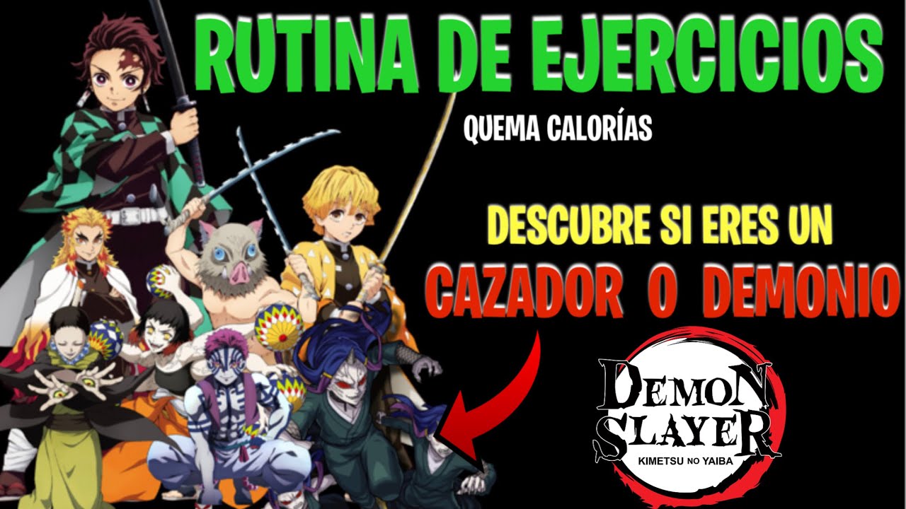 Demon Slayer RUTINA DE EJERCICOS DANCE WORK OUT  /Descrubre si eres un Cazador o Demonio