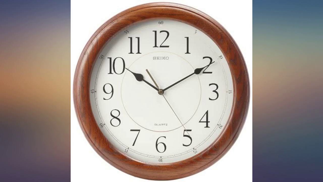 Seiko Wall Clock Quiet Sweep Second Hand Dark Brown Solid Oak Case review