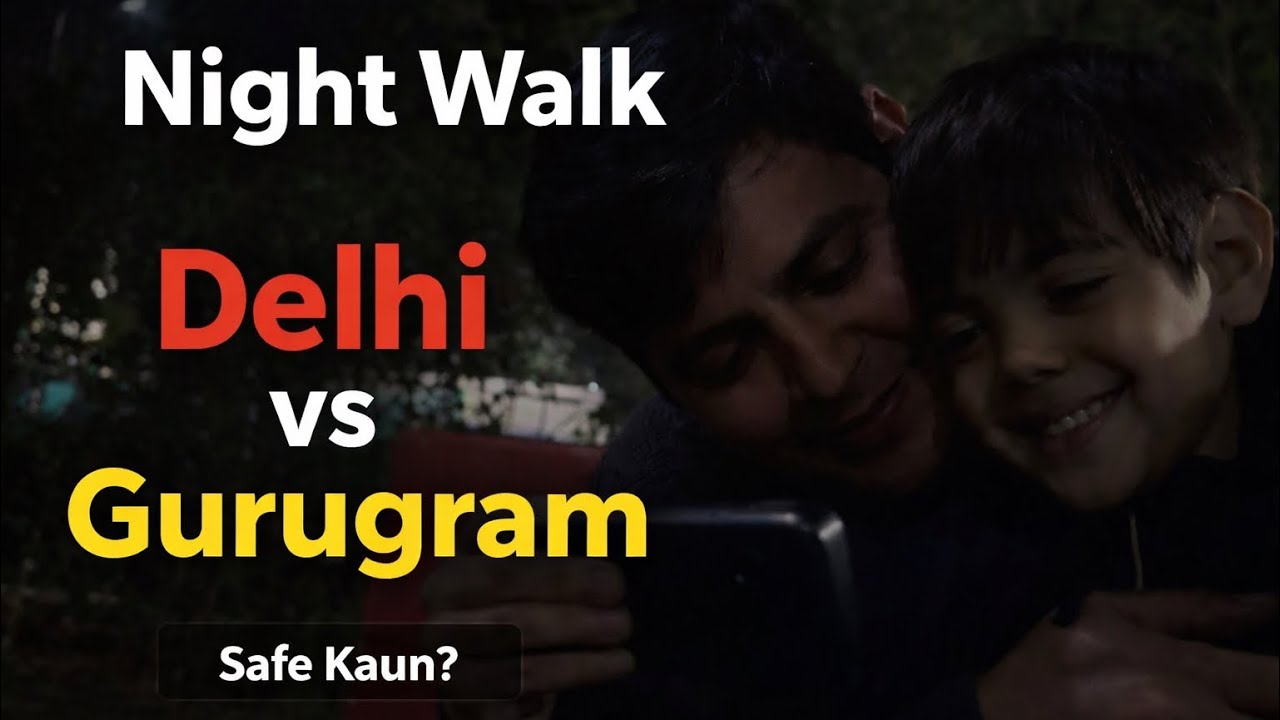 Night Vlog 🌙 Delhi vs Gurugram Lifestyle | Safe Kaun? #night #vlog 