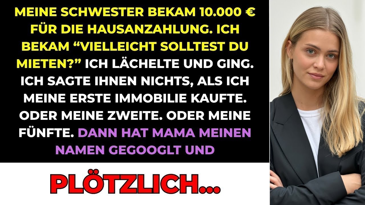 Eltern Gaben Meiner Schwester 10 000 € Für Hauszahlung Und Verspotteten Mich  Ich Sagte Nichts