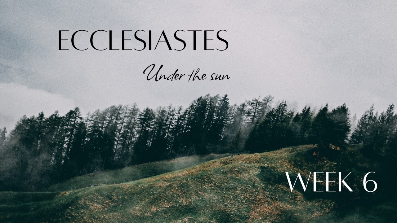 Ecclesiastes Study - Week 6