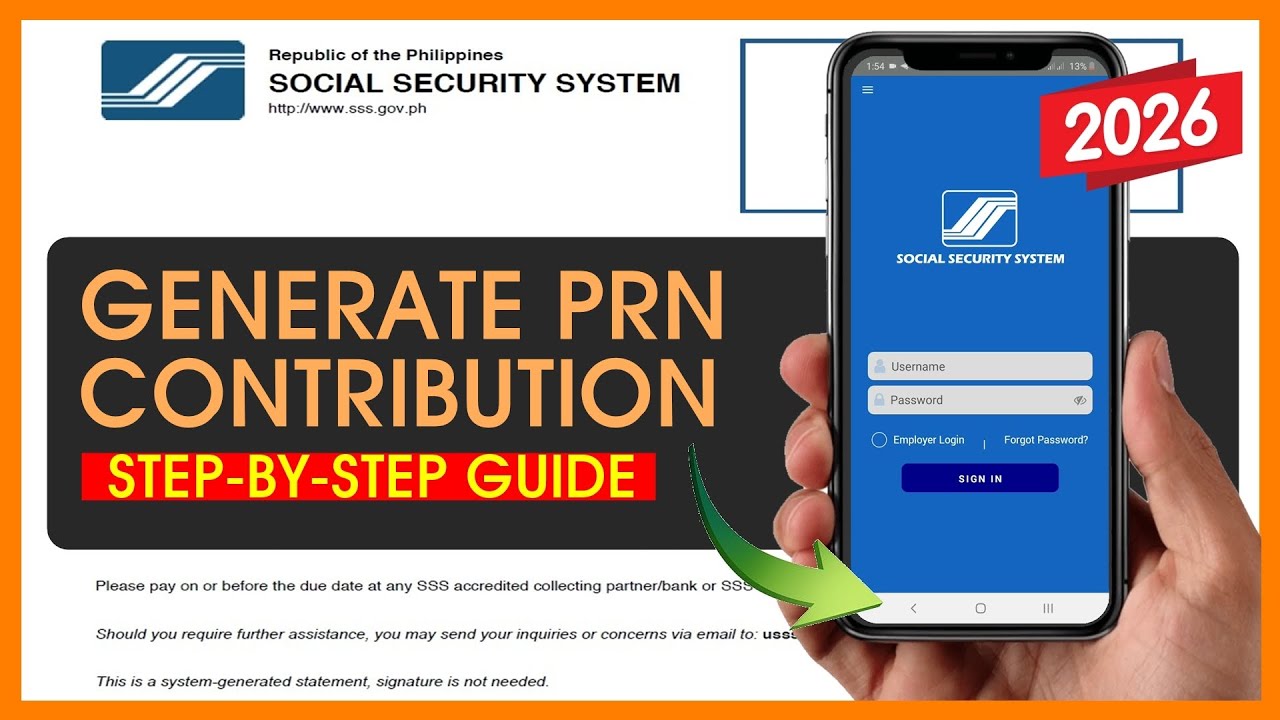 КАК СГЕНЕРИРОВАТЬ PRN ДЛЯ ВЗНОСА В SSS ЗА 2026 ГОД