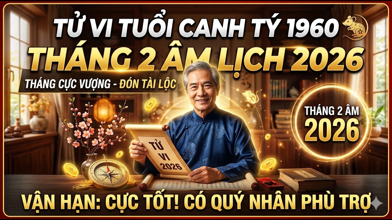 Tử Vi Tuổi Canh Tý 1960: Trong Tháng 2 Âm Lịch Năm 2026 | Vận May – Tài Lộc – Sức Khỏe?