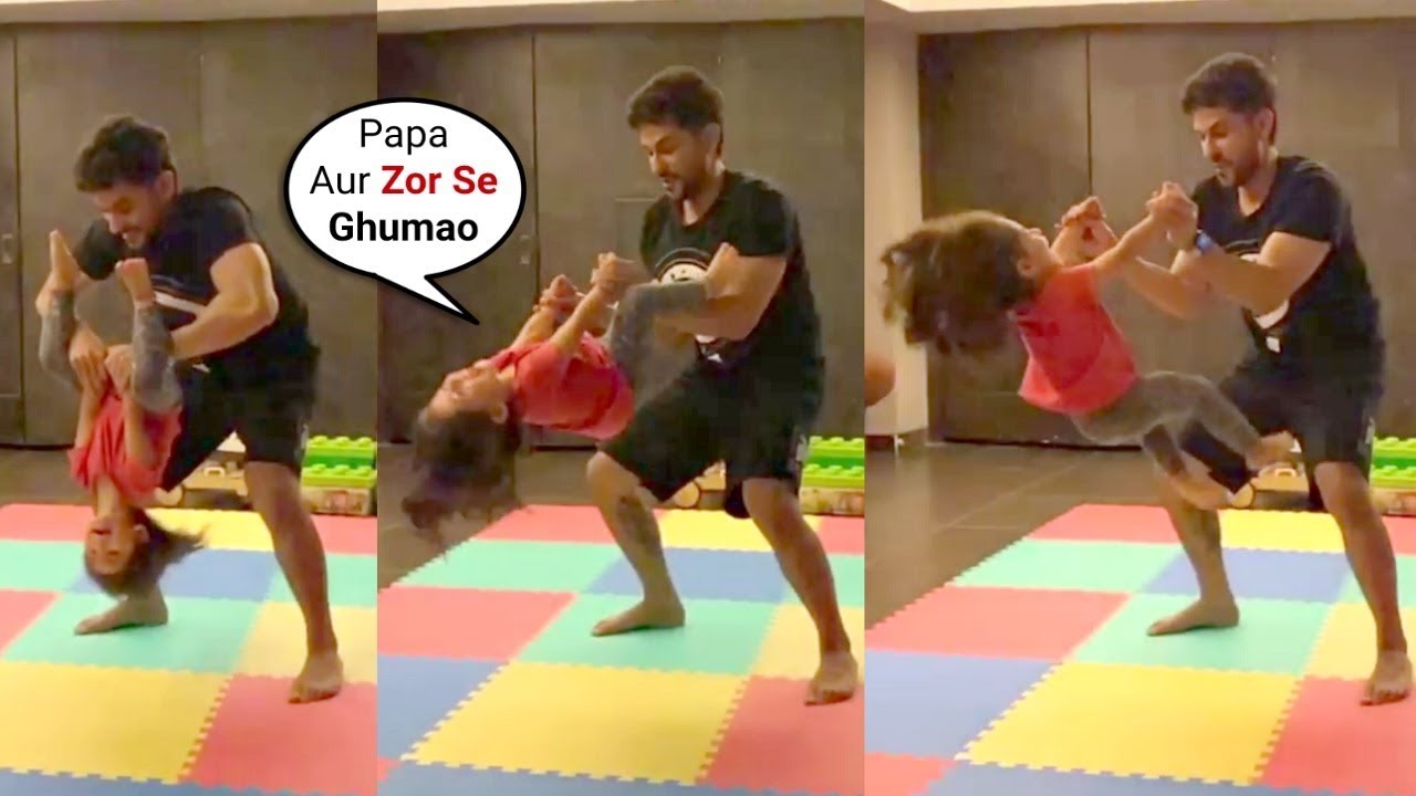 Soha Ali Khan And Kunal Khemu Daughter Inaaya Kemmu AMAZING Back Flip With Dad During Lock Down
