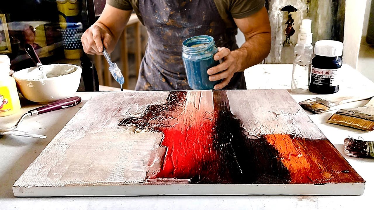 Textured Mastery: Dynamic Acrylic Techniques for Stunning Abstract Art