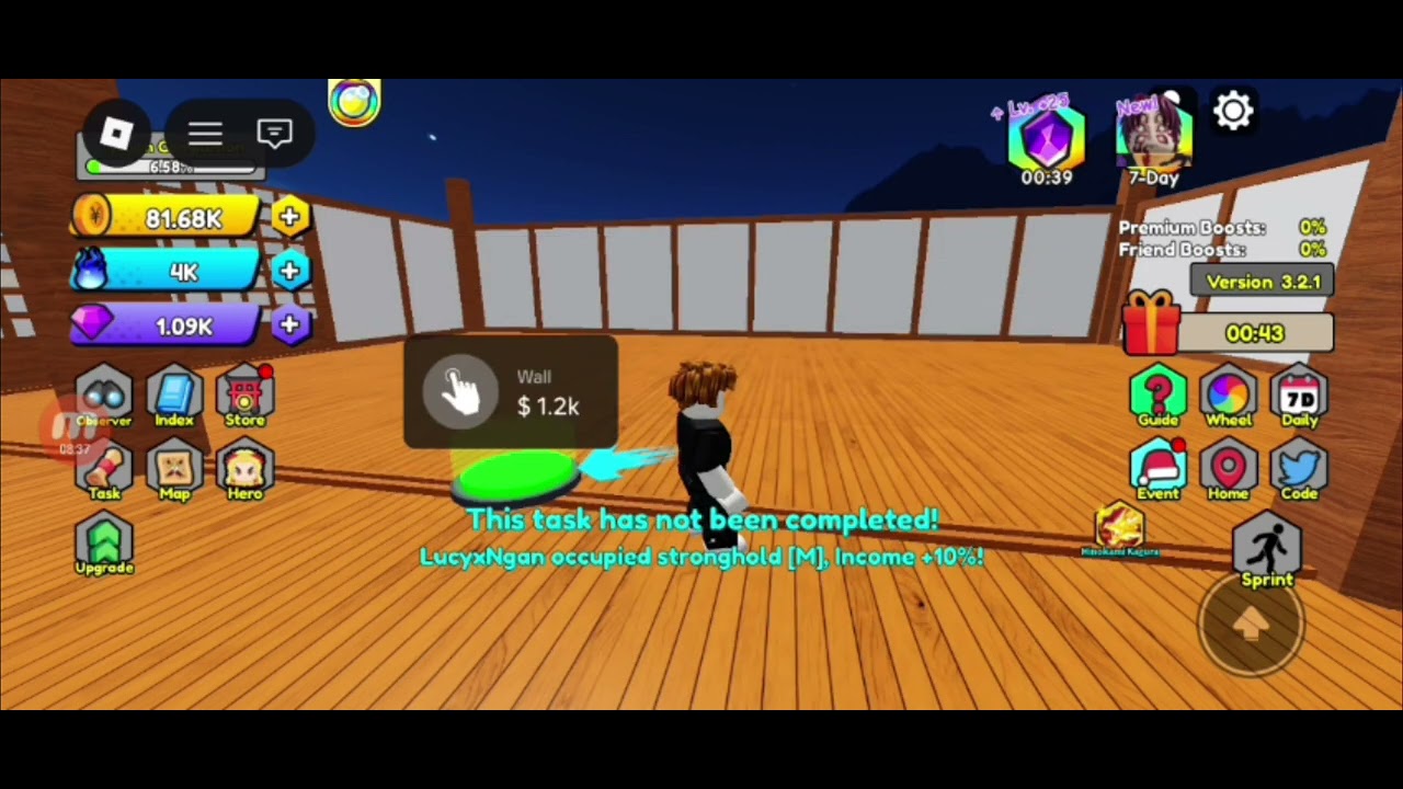 Playing roblox