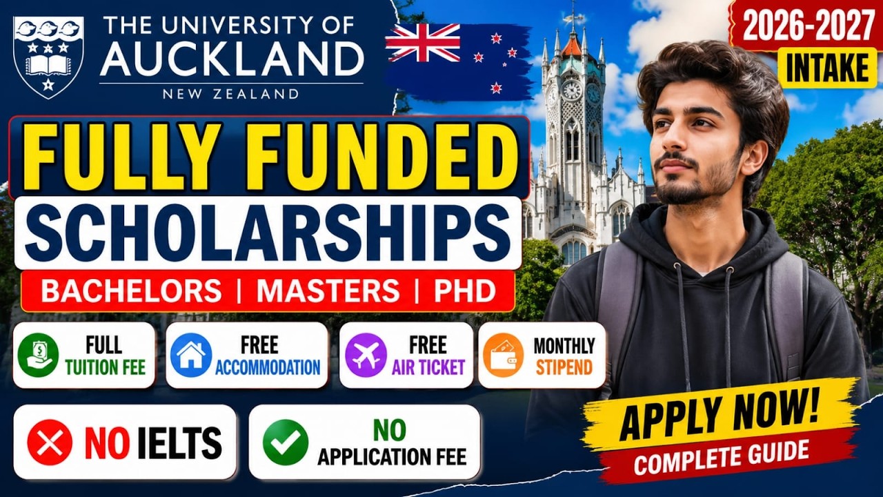 University of Auckland Fully Funded Scholarships 2026&ndash;2027 | Bachelor's, Master's & PhD | No IELTS