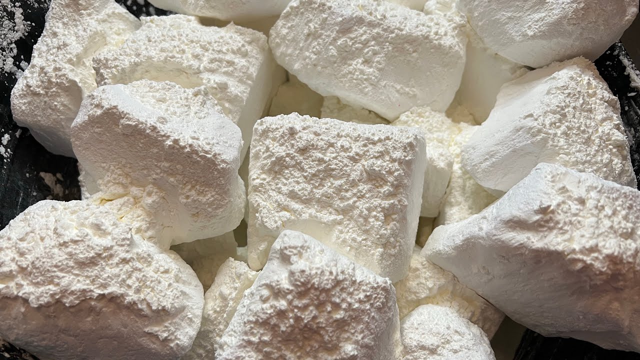 Jumbo Chunks & Blocks Covered in Cornstarch | Oddly Satisfying | ASMR 