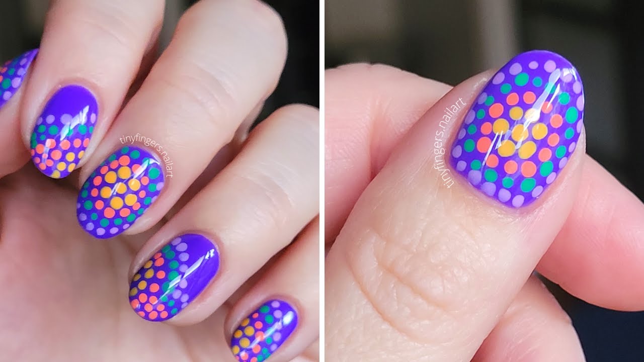 Fast & Easy dotticure nail art | Orly electric escape summer