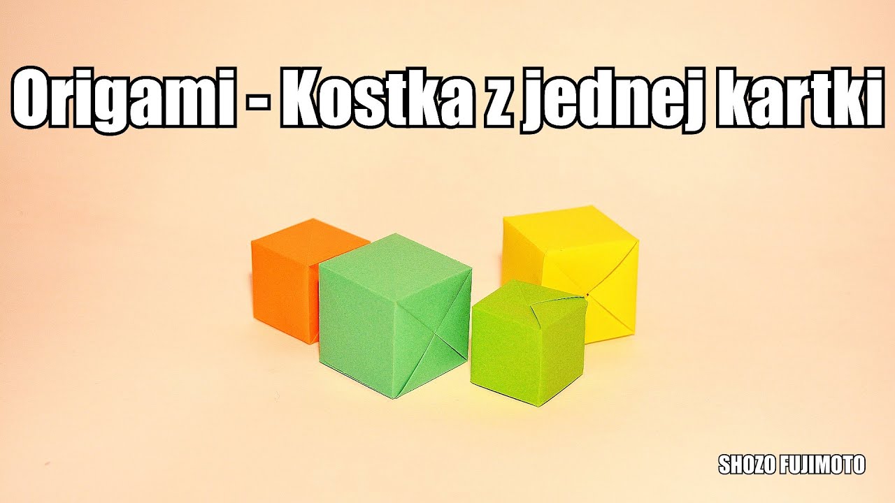 Origami - Kostka z jednej kartki