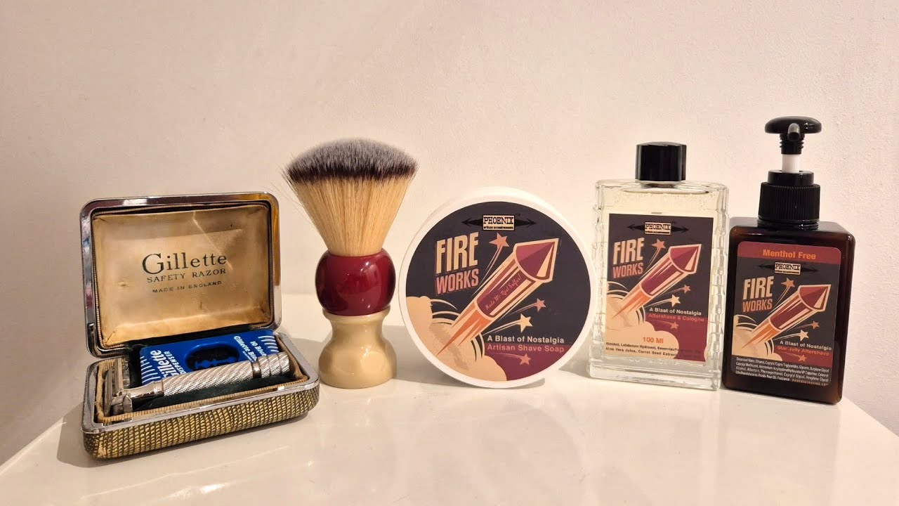 NEW YEAR'S EVE SHAVE 🎆🎉🎇 P.A.A Fire Works  / Chisel And Hound Brush / Gillette Aristocrat 