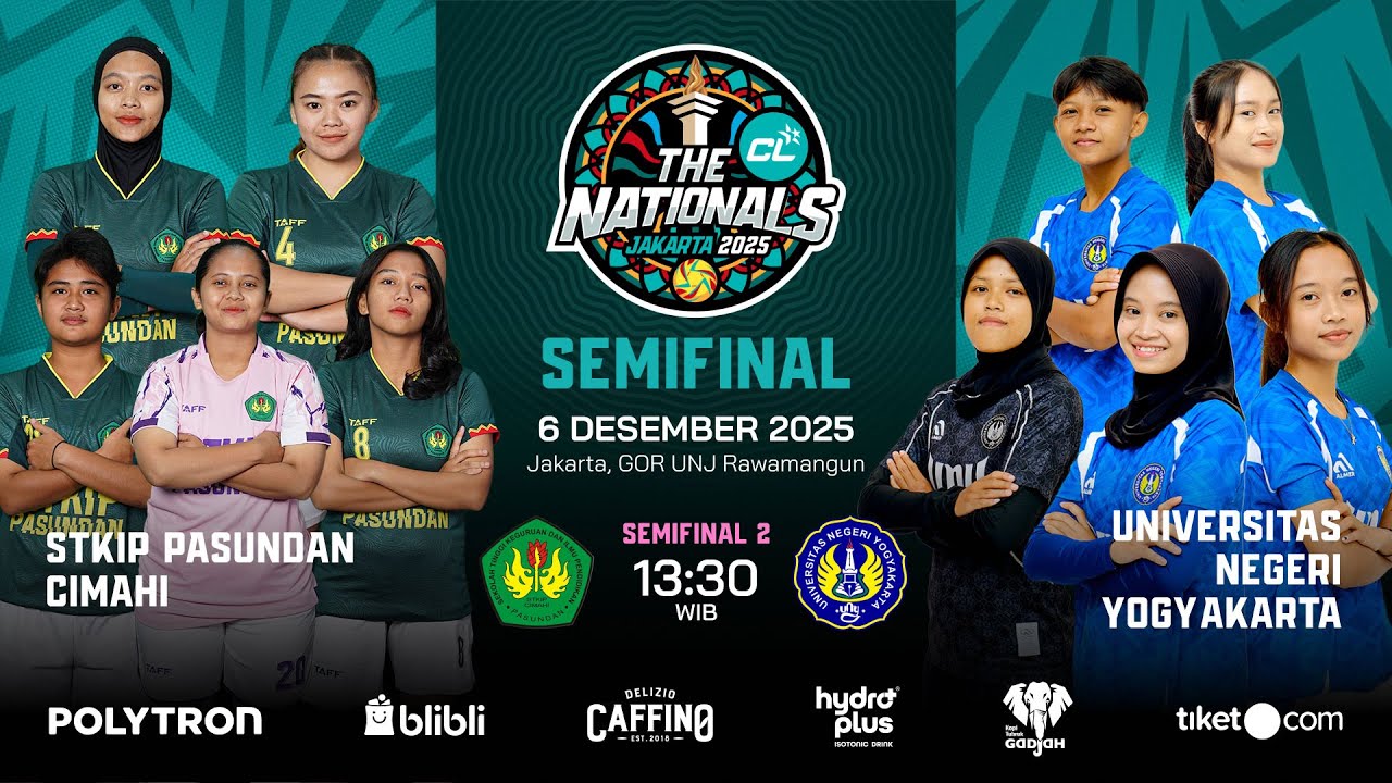 STKIP Pasundan Cimahi vs UNY Yogyakarta (Semifinal 2 | Putri) – CL Futsal 2025 - The Nationals