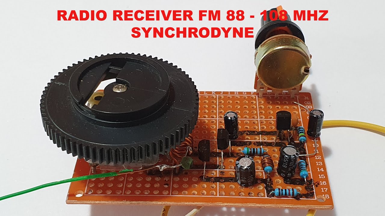 Radio receiver FM 88 - 108 MHZ. Synchrodyne