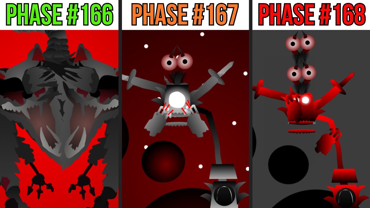 Phase 166 VS Phase 167 VS Phase 168 in Incredibox Sprunki