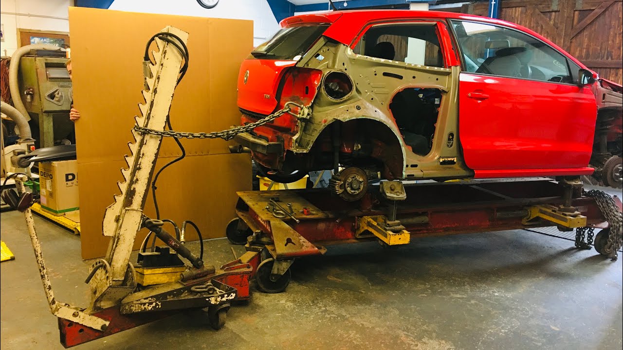 Celette Jig Bench Frame machine Pulling VW Polo Project PT 3