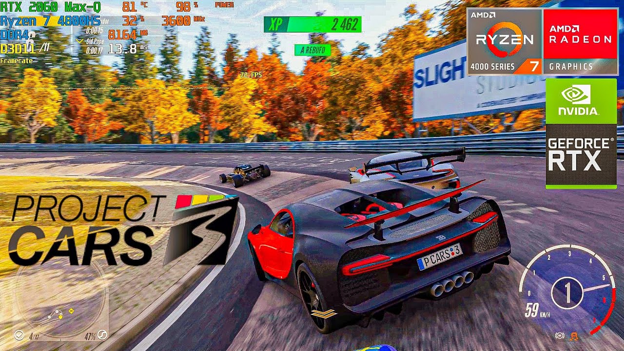 Project CARS 3 on RTX 2060 Max-Q (ZEPHYRUS G14)