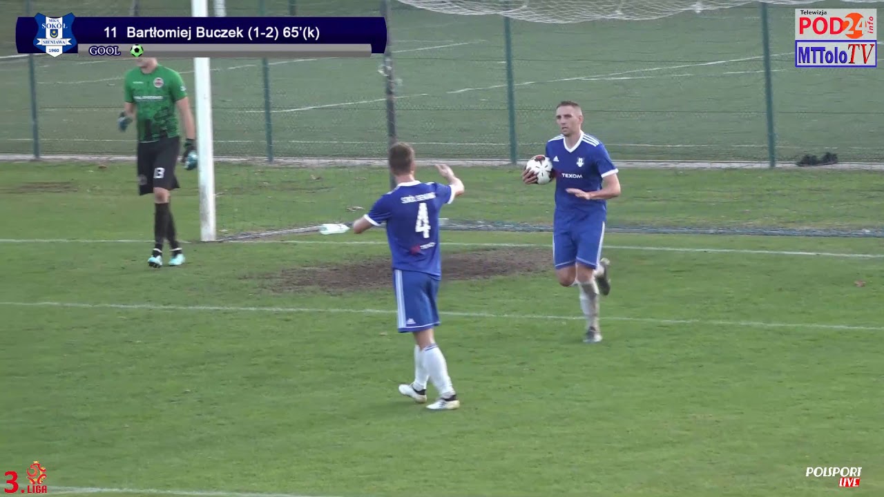 🎦Skrót ⚽ SOKÓŁ Sieniawa 🆚 WÓLCZANKA Wólka  Pełkińska 📆[2019-10-27]