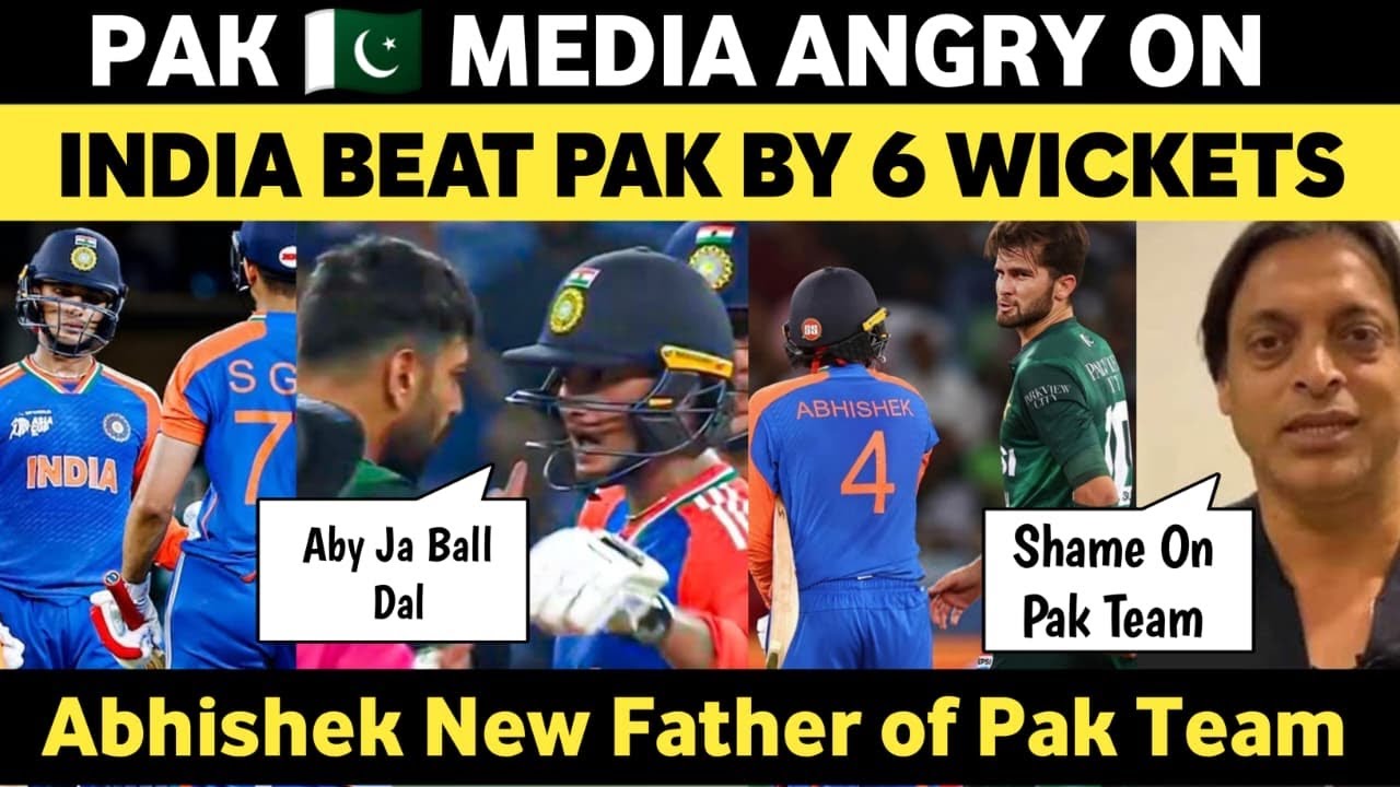 Pak Media Crying On Ind Beat Pak Asia cup 2025 | Ind Vs Pak Aisa cup 2025 | Abhishek vs Haris 