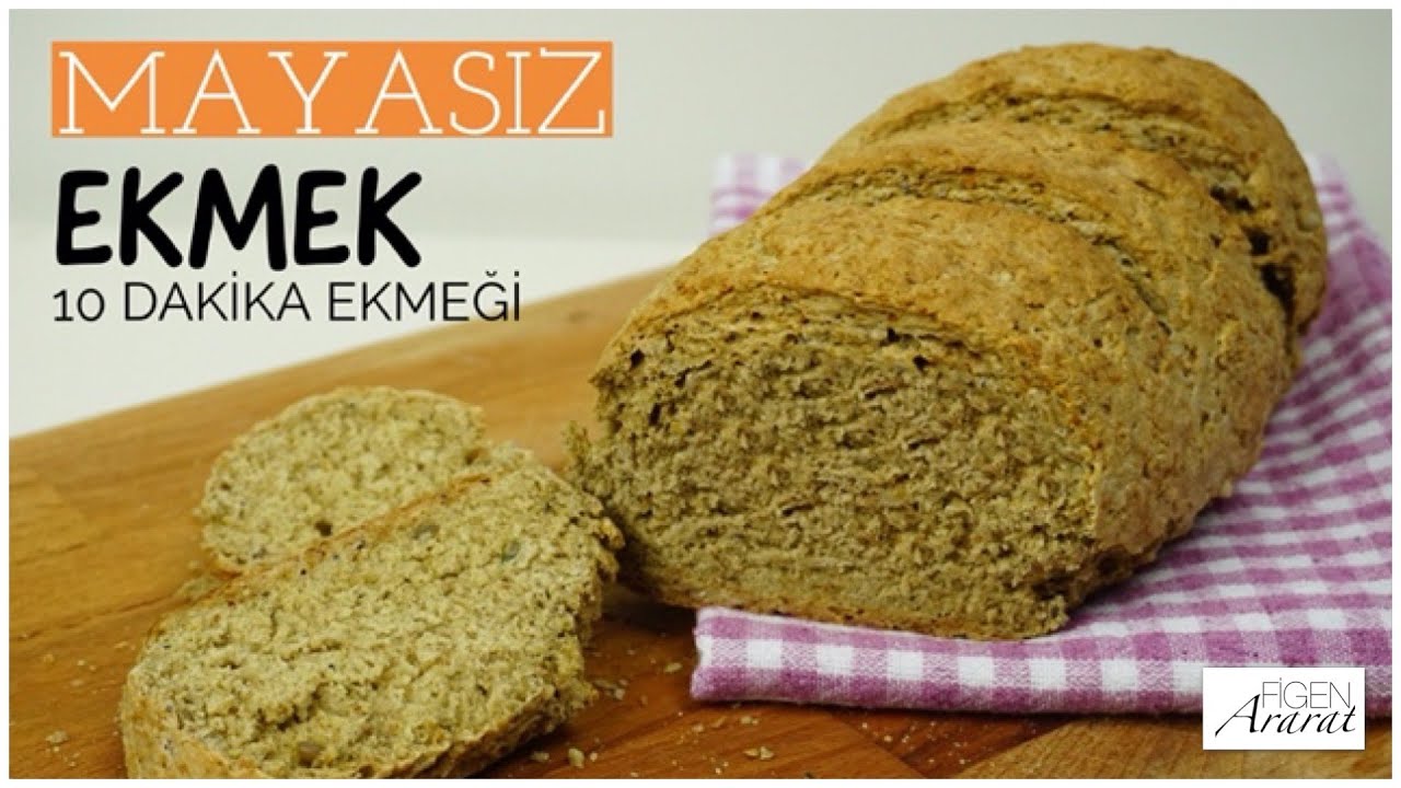 Maya yok ! Beklemek yok ! Şip şak mayasız ekmek tarifi  / Figen Ararat