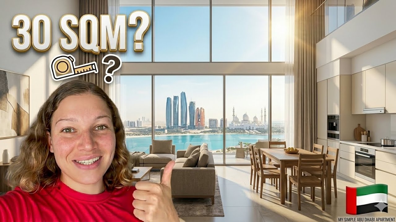 Abu Dhabi 🇦🇪 hotel 🏨 apartment tour 30sqm | 4K 60fps