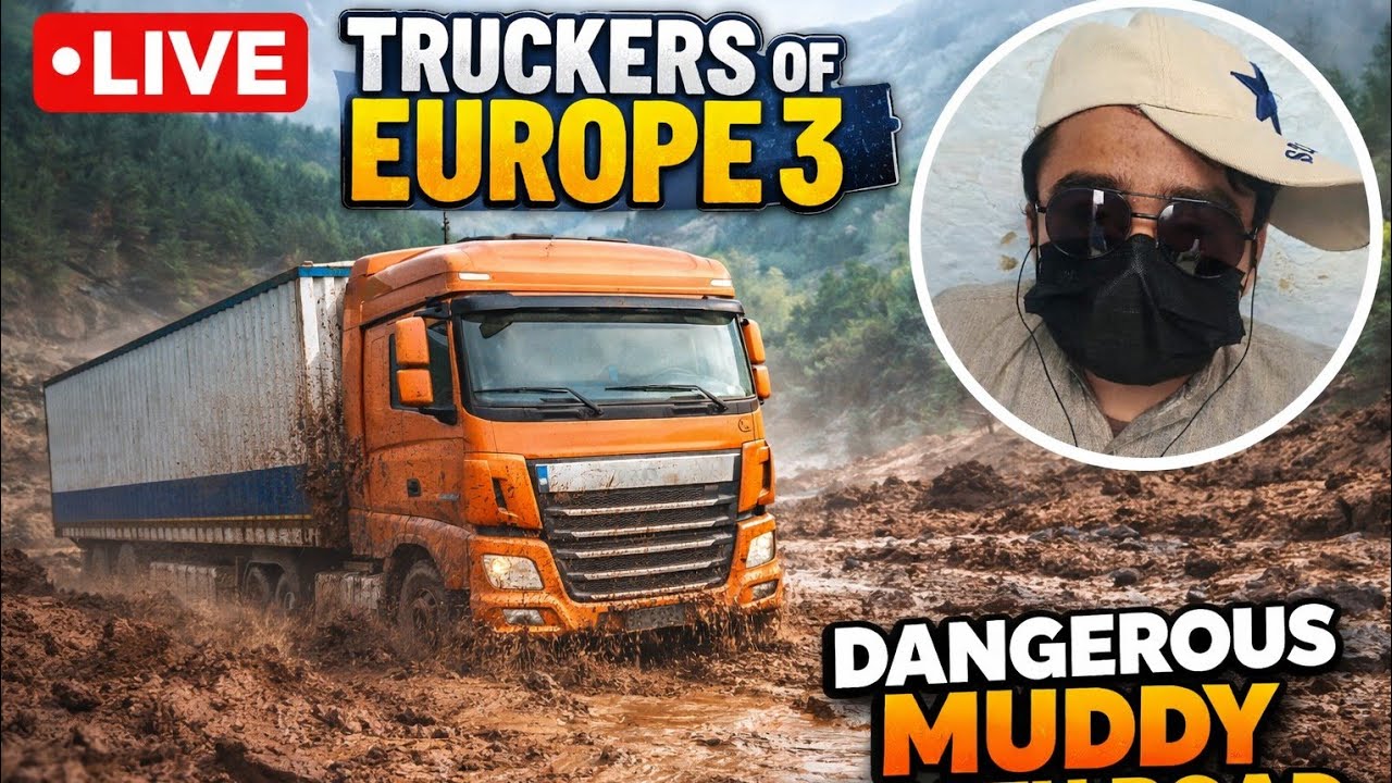 LIVE 🔴 Dangerous Muddy Death Road Truck Driving | Truckers of Europe 3 Gameplay