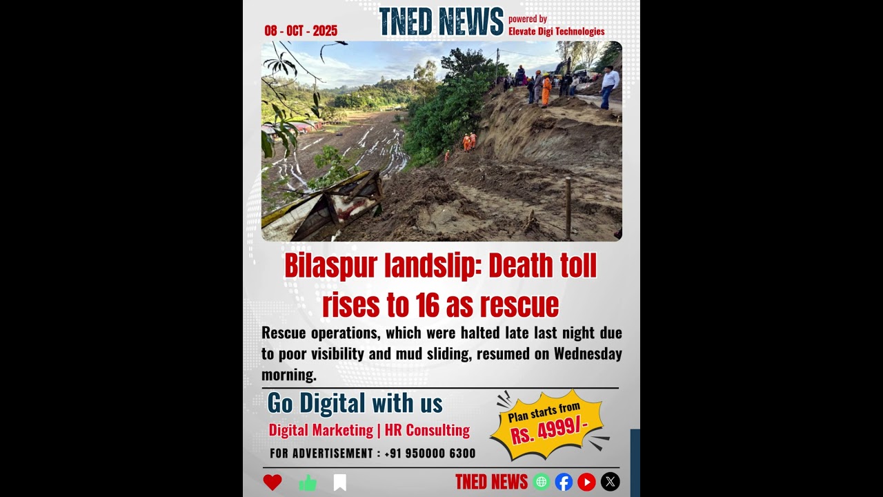 Bilaspur landslip: Death toll rises to 16 as rescue teams push through debris of buried bus