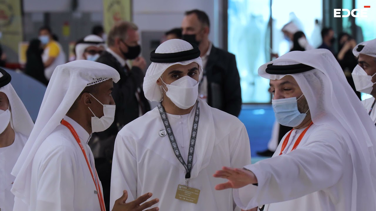 H.H. Sheikh Khalid bin Mohamed bin Zayed Al Nahyan's Tour of #LeadingEDGE Stand at #DAS21