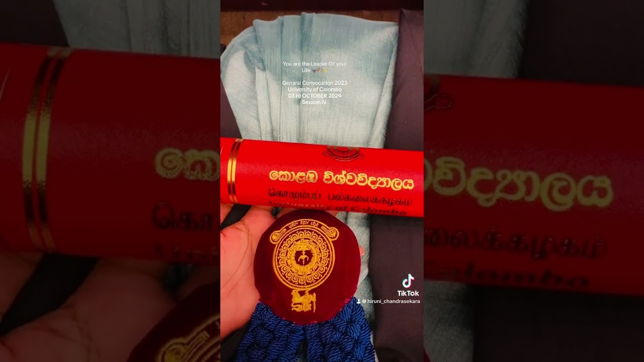 Genaral Convocation / 2023 / University of Colombo / 03 rd OCTOBER 2024 /Session iV