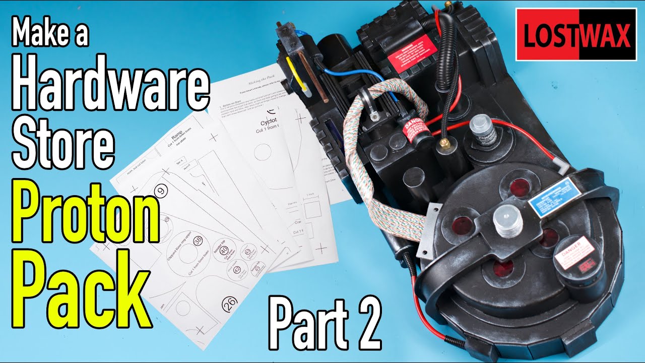 Make a Ghostbusters Proton Pack From a Floormat! Part 2. With Templates.