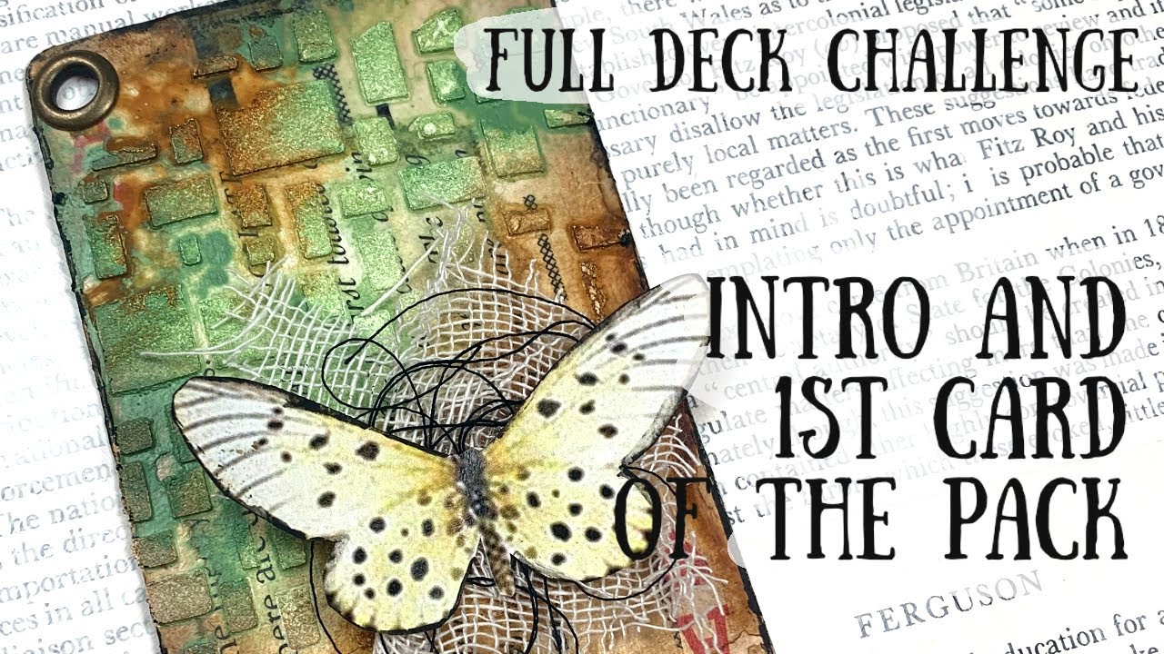 Full Deck Challenge | Altered playing cards | Intro and card  #1