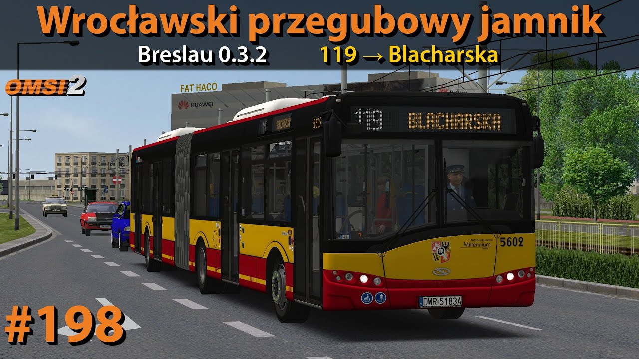 OMSI 2 #198: Wrocławski przegubowy jamnik | Breslau 0.3.2 - 🚍119 | Solaris Urbino 18 III