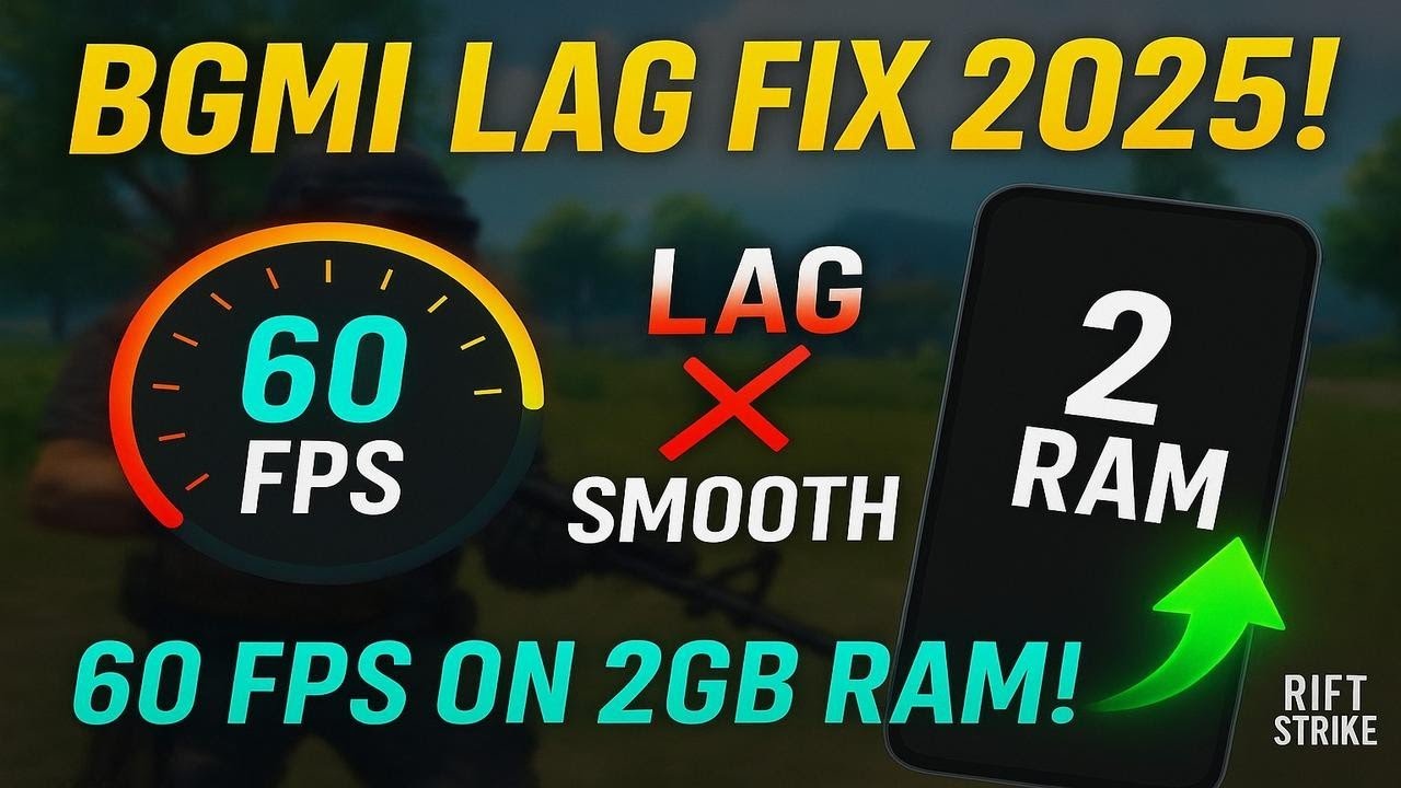 BGMI lag fix new trick 2025 | how to play BGMI at 60 fps in 2GB Ram | Rift Strike