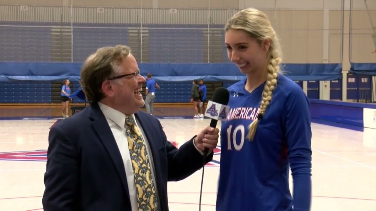 AU Volleyball Postgame vs. UMBC - Freshman Adelina Berisha
