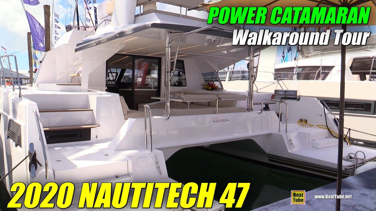 2020 Nautitech 47 Power Catamaran - Walkaround Tour - 2020 Miami Boat Show