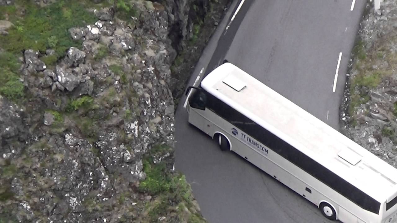 A bit of a squeeze on the Trollstigen,Norway 8th July 2016